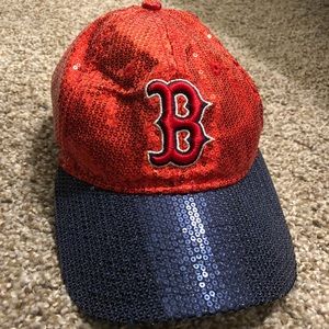 Boston Red Sox sparkly baseball hat!!